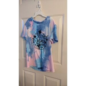 Alice in Wonderland Tye Dye We're All Mad Here Tshirt Medium
